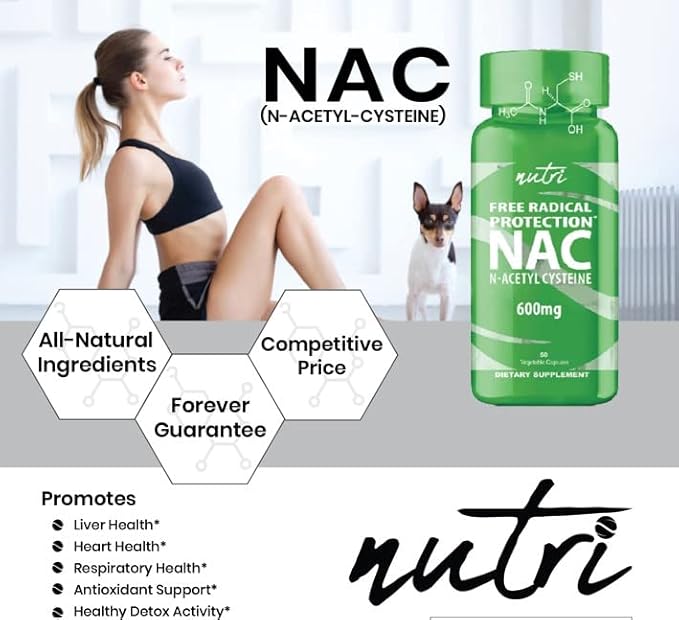 Nature's Fusions NAC Supplement N-Acetyl Cysteine - NAC 600 mg - Anti Aging Supplement, Antioxidant Supplement, Liver and Lung Support, Boost Glutathione - N Acetyl Cysteine (60 Capsules)