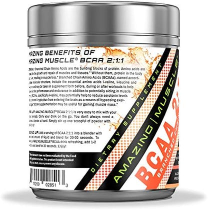 BCAA 2:1:1 Branched Chain Amino Acids Supplement | 6000 Mg Per Serving | Peach Lemonade Flavor | 30 Servings