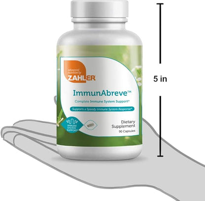 Zahler ImmunAbreve, Powerful Immune System Support, Contains Vitamin C Pantothenic Acid Echinacea and More, Certified Kosher (90 Capsules)