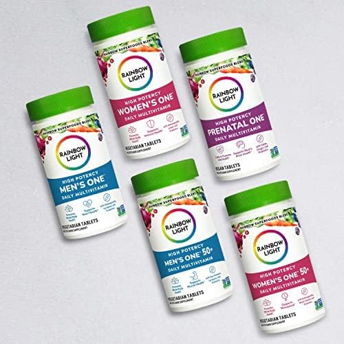 Rainbow Light High-Potency Prenatal One Multivitamin, Prenatal Health Multivitamin Supports Mom's Health and Baby's Development, With Vitamin C, Vegan, 60 Count