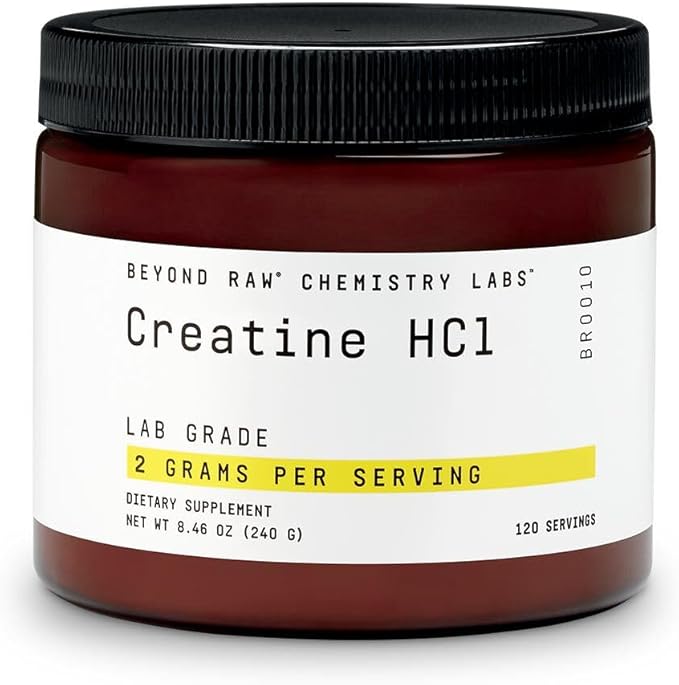 BEYOND RAW Creatine HCl Powder for Men and Women | Muscle Strength, Energy Production, Cognitive Support, Cellular Hydration | Science-Backed, Lab Grade Formula | 120 Servings