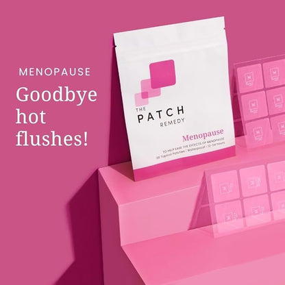 The Patch Remedy Menopause Patches - 30 Topical Menopause Relief for Women, Natural Hot Flash, Mood Support with Transdermal Gotu Kola, Damiana, Black Cohosh, Valerian, Skull Cap, Oat Seed, Ginger