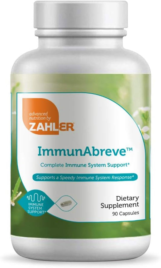 Zahler ImmunAbreve, Powerful Immune System Support, Contains Vitamin C Pantothenic Acid Echinacea and More, Certified Kosher (90 Capsules)