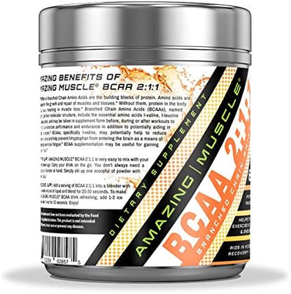 BCAA 2:1:1 Branched Chain Amino Acids Supplement | 6000 Mg Per Serving | Pina Colada Flavor | 60 Servings