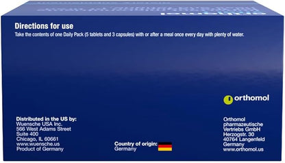 Orthomol Vital F Women's Multivitamin Tablets – 30-Day Supply for Enhanced Vitality, Energy, and Reduced Fatigue with Vitamins A, B, C, D, E, K, Calcium, Iodine & Omega-3