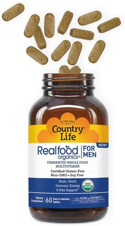 COUNTRY LIFE Organic Realfood Multivitamin for Men 60 Count, 60 CT