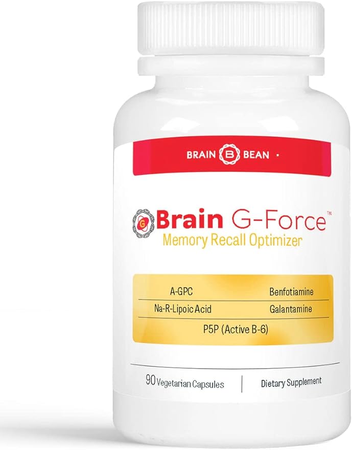 Brain G-Force | for Optimal Brain Function | with Galantamine, R-Lipoic Acid, A-GPC, and Benfotiamine | 45 Servings