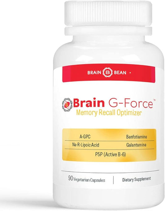 Brain G-Force | for Optimal Brain Function | with Galantamine, R-Lipoic Acid, A-GPC, and Benfotiamine | 45 Servings