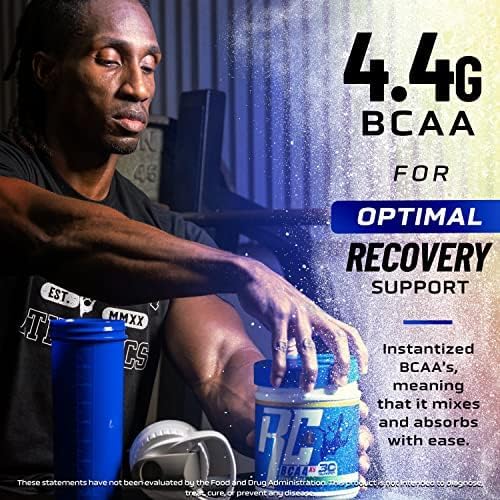 Ronnie Coleman's BCAA XS Powder with EAAs, Branched Chain Amino Acids Post Workout Muscle Recovery, Sugar Free Hydration Drink for Women and Men, Lemonbeary Gummies, 30 Servings