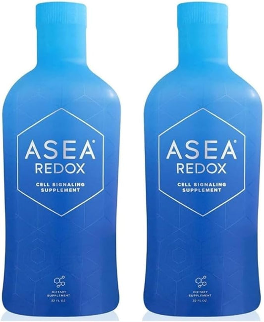 ASEA Redox Cell Signaling Supplement - Cellular Energy & Heart Supplements for Men and Women - Hormonal Balance & Energy Booster for Women and Men for Vibrant Age-Defying Living (Two 32 Fl Oz Bottles)