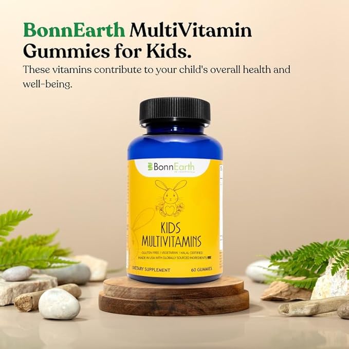 Kids Multivitamin Gummies – Easy to Chew, Delicious Multi-Flavored – Essential Vitamins A, B6, B12, C, D, E, Biotin, Iodine, Zinc – Kids Vitamins for Daily Nutritional Needs – 60 Gummies