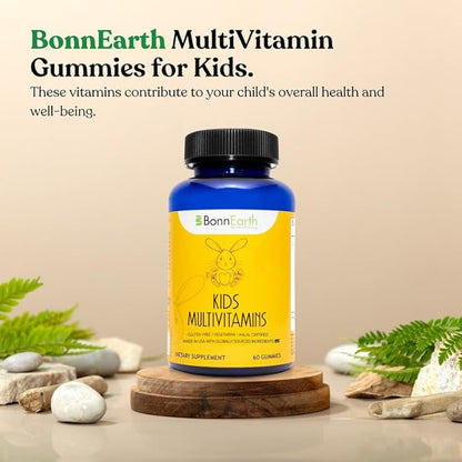 Kids Multivitamin Gummies – Easy to Chew, Delicious Multi-Flavored – Essential Vitamins A, B6, B12, C, D, E, Biotin, Iodine, Zinc – Kids Vitamins for Daily Nutritional Needs – 60 Gummies