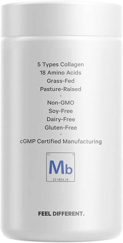 Codeage Multi Collagen Protein Beauty Night - Melatonin, Magnesium Bisglycinate, 5-HTP, L-Theanine, English Lavender Flower, Bone Broth - Vitamins - Supplement - Sleep Pills - Non-GMO - 150 Capsules