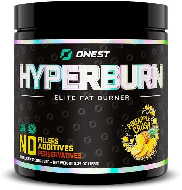 ONEST Hyperburn Fat Burner Powder – 153g (30 Servings) Appetite Suppressant Weight Loss Supplement, Metabolism Booster & Sports Nutrition Powder for Men and Women