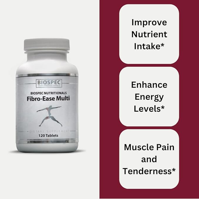 Fibro-Ease Multi - Contains Essential Vitamins & Minerals - Support Energy Production & General Health (120 Capsules)