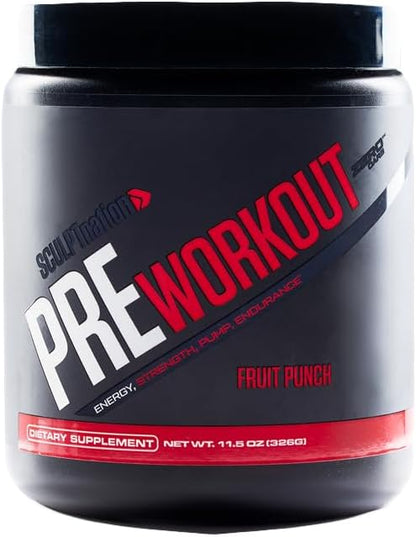 Sculpt Nation by V Shred PreWorkout - Premium Pre Workout Powder with Amino Acids for Ultimate Performance, Endurance, and Energy Support, Fruit Punch - 30 Servings