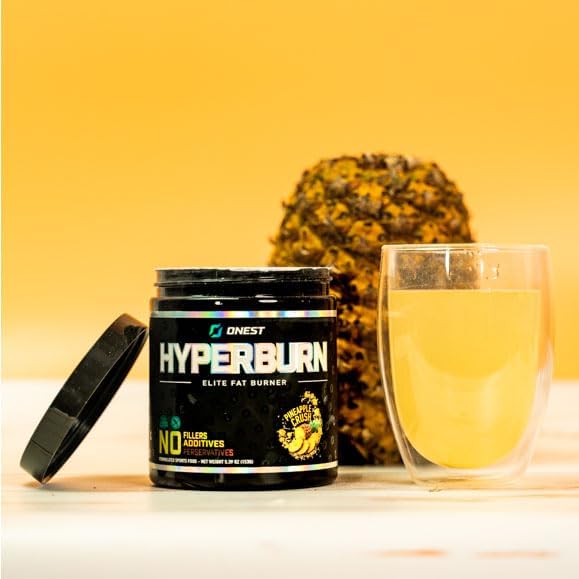 ONEST Hyperburn Fat Burner Powder – 153g (30 Servings) Appetite Suppressant Weight Loss Supplement, Metabolism Booster & Sports Nutrition Powder for Men and Women