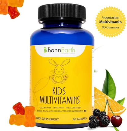 Kids Multivitamin Gummies – Easy to Chew, Delicious Multi-Flavored – Essential Vitamins A, B6, B12, C, D, E, Biotin, Iodine, Zinc – Kids Vitamins for Daily Nutritional Needs – 60 Gummies
