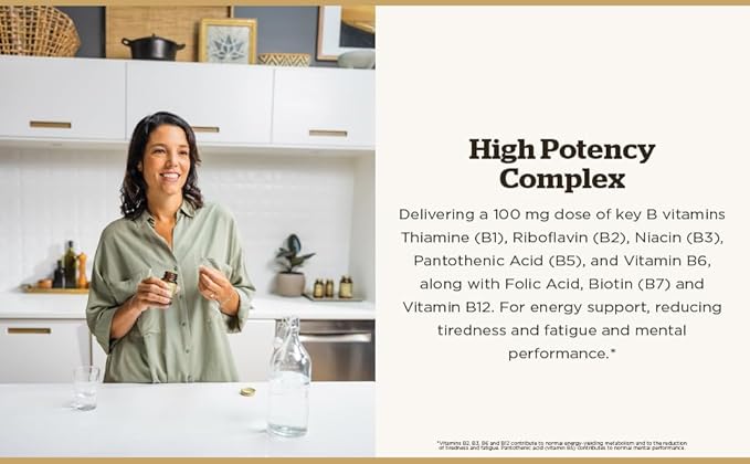 SOLGAR B-Complex 100" - 100 Tablets - Energy Metabolism, Cardiovascular Health, Nervous System Support - Non-GMO, Vegan, Gluten Free - 100 Servings