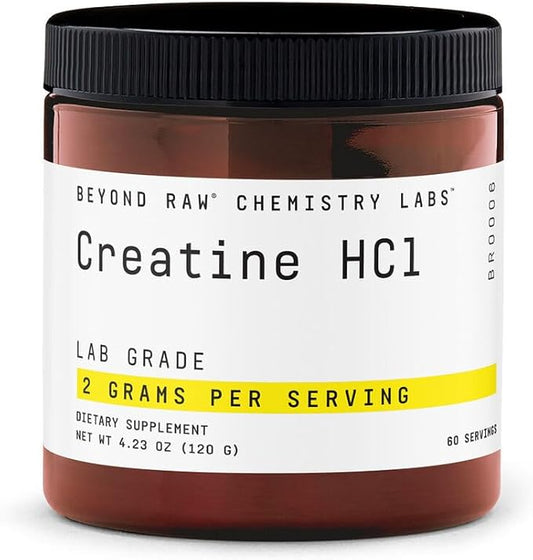 BEYOND RAW Creatine HCl Powder for Men and Women | Muscle Strength, Energy Production, Cognitive Support, Cellular Hydration | Science-Backed, Lab Grade Formula | 60 Servings