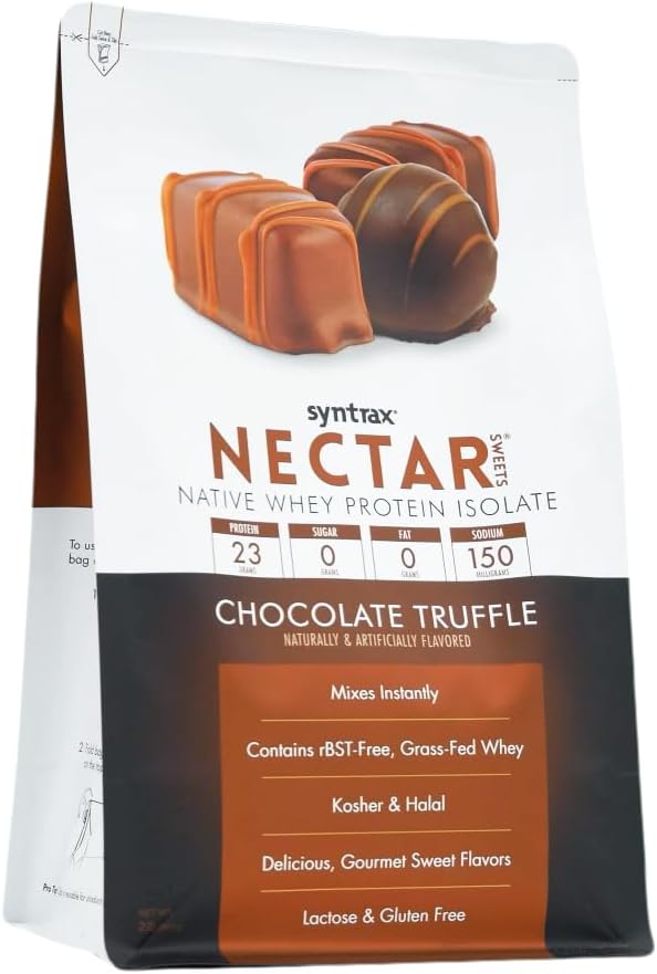 Syntrax Nutrition Nectar Sweets, 100% Whey Isolate Protein Powder, Chocolate Truffle, 2 lbs