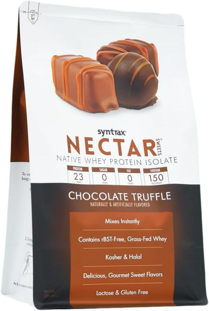 Syntrax Nutrition Nectar Sweets, 100% Whey Isolate Protein Powder, Chocolate Truffle, 2 lbs