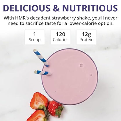 HMR 120 Shake Meal Replacement Powder | Strawberry Shake Mix to Support Healthy Weight Loss | 12g of Protein | Nutritional Drink | Low Calorie Food | 12 Servings