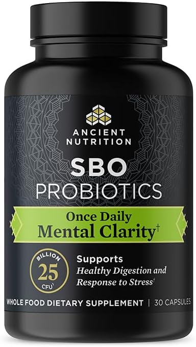 Probiotics for Mental Clarity by Ancient Nutrition, Once Daily Probiotics 30Ct, Helps Promote Mental Clarity and Concentration, Supports Healthy Energy and More Restful Sleep, 25 Billion CFUs*