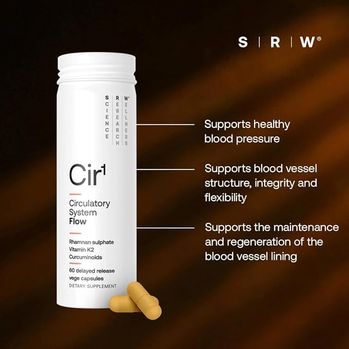 SRW Laboratories Cir¹ Flow | Support Normal Blood Pressure & Nitric Oxide Levels, Supports Blood Vessel Structure & Integrity (60 Count (Pack of 1))
