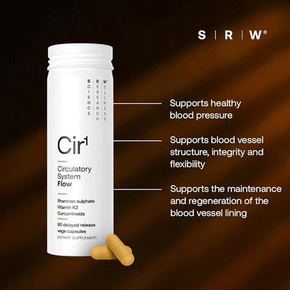 SRW Laboratories Cir¹ Flow | Support Normal Blood Pressure & Nitric Oxide Levels, Supports Blood Vessel Structure & Integrity (60 Count (Pack of 1))