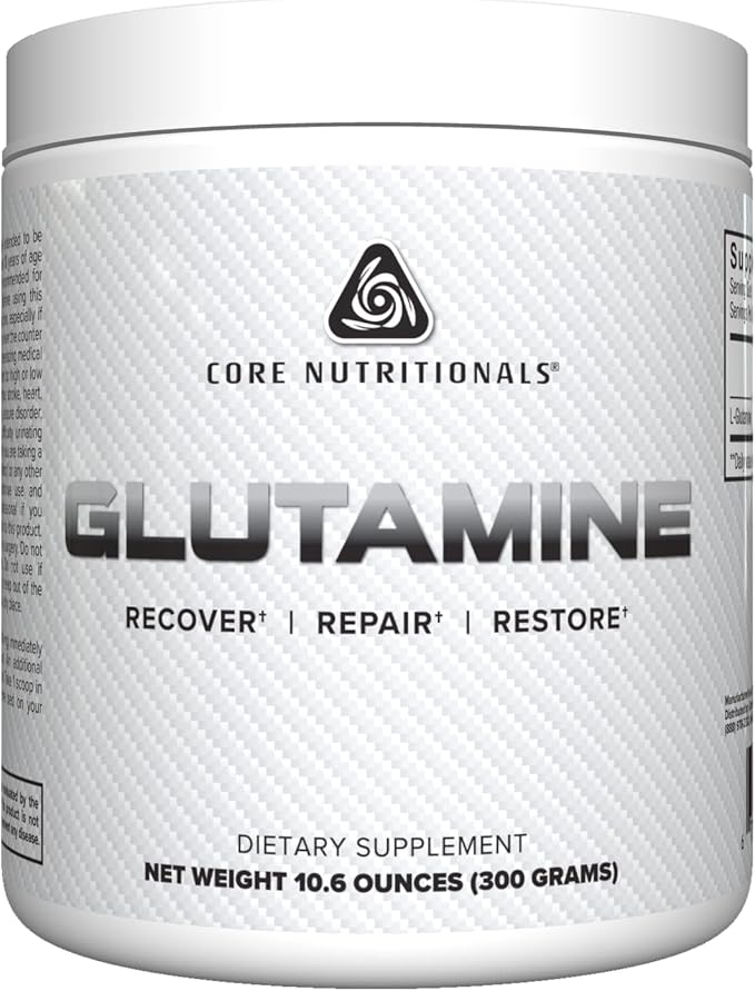 Core Nutritionals Glutamine, Enhances Muscle Growth and Immune Support, 5000mg, 60 Servings