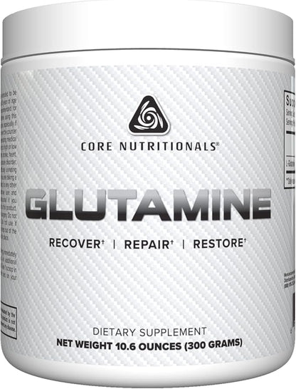 Core Nutritionals Glutamine, Enhances Muscle Growth and Immune Support, 5000mg, 60 Servings