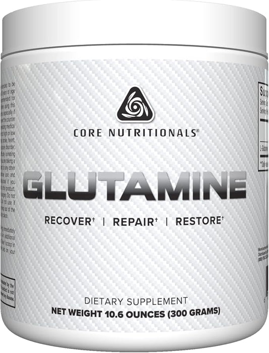 Core Nutritionals Glutamine, Enhances Muscle Growth and Immune Support, 5000mg, 60 Servings