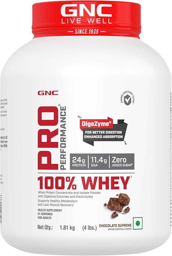 GNC Pro Performance 100% Whey Protein Powder | Supports Healthy Metabolism and Lean Muscle Recovery | Cookies and Cream | 64 Servings