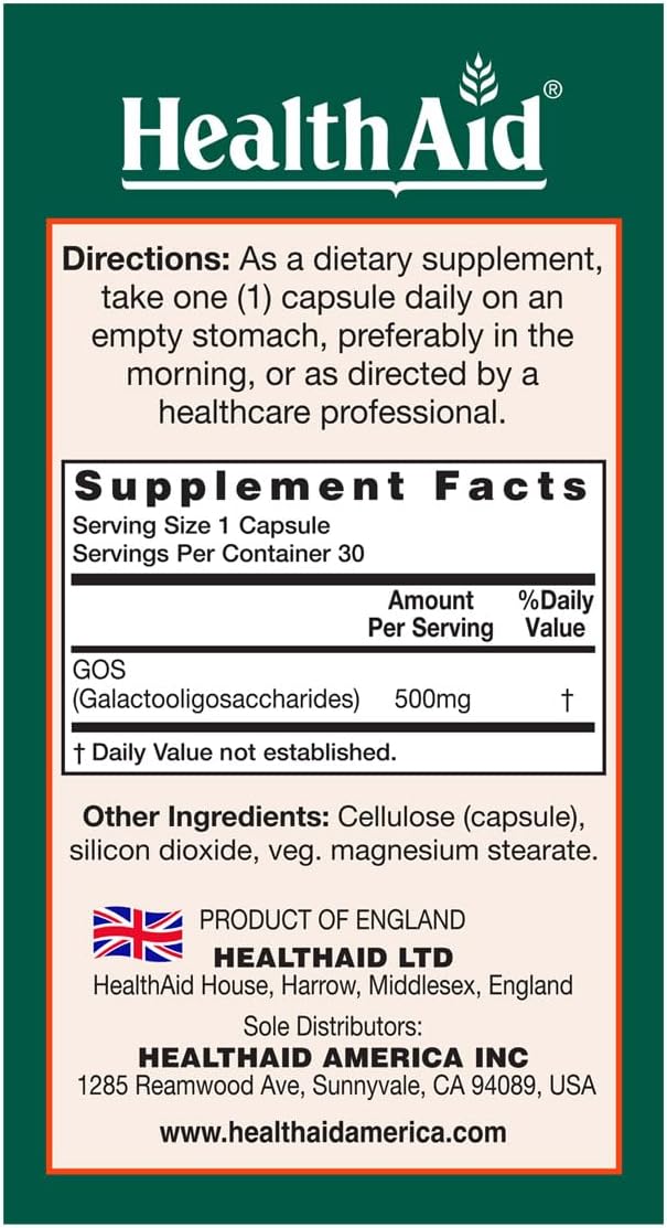 GOSPrebio, Prebiotic Fiber, Once Daily, 30ct, Helps Proliferation of Beneficial Bacteria in The Gut, Galactooligosaccharides