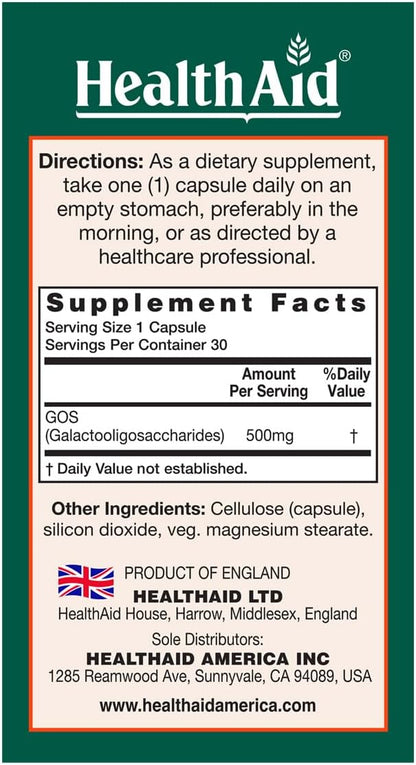 GOSPrebio, Prebiotic Fiber, Once Daily, 30ct, Helps Proliferation of Beneficial Bacteria in The Gut, Galactooligosaccharides