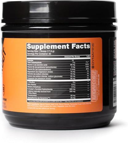 Jocko Fuel Ultimate Pre Workout Powder - Pre-Workout Energy Powder Drink for Men & Women - High Stim Sugar-Free Nootropic Blend to Support Muscle Pump, Energy, & Recovery 200mg Caffeine Sour Peach