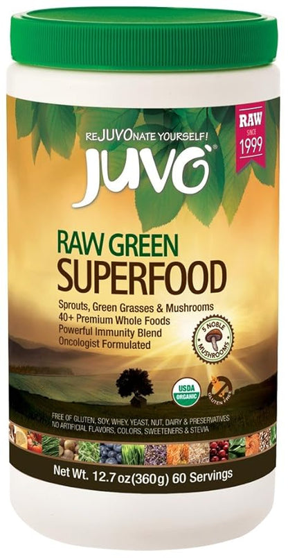 Juvo Raw Green Superfood, 12.7 Ounce, 60 servings, Vegan, Gluten Free, Non-GMO, Kosher