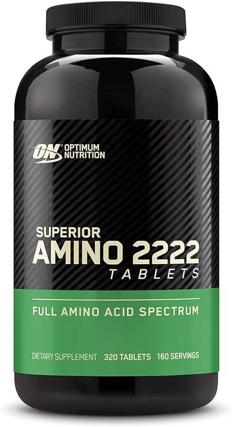 Optimum Nutrition Superior Amino 2222 Tablets, Complete Essential Amino Acids, EAAs, 320 Count