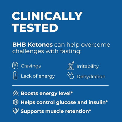 Real Ketones Intermittent Fasting Drink Mix for Men BHB Exogenous Ketones Powder with Fasting Electrolytes & Green Coffee Bean Extract for Sustainable Hydration Energy and Focus (Watermelon) - 30ct