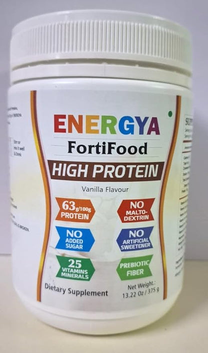 FORTIFOOD High Protein Powder 63g, Taste Best Whey & Plant Protein + Prebiotic Fiber, 24 Vitamins Minerals for Muscle, Metabolic & Women Health, Recovery, Immunity