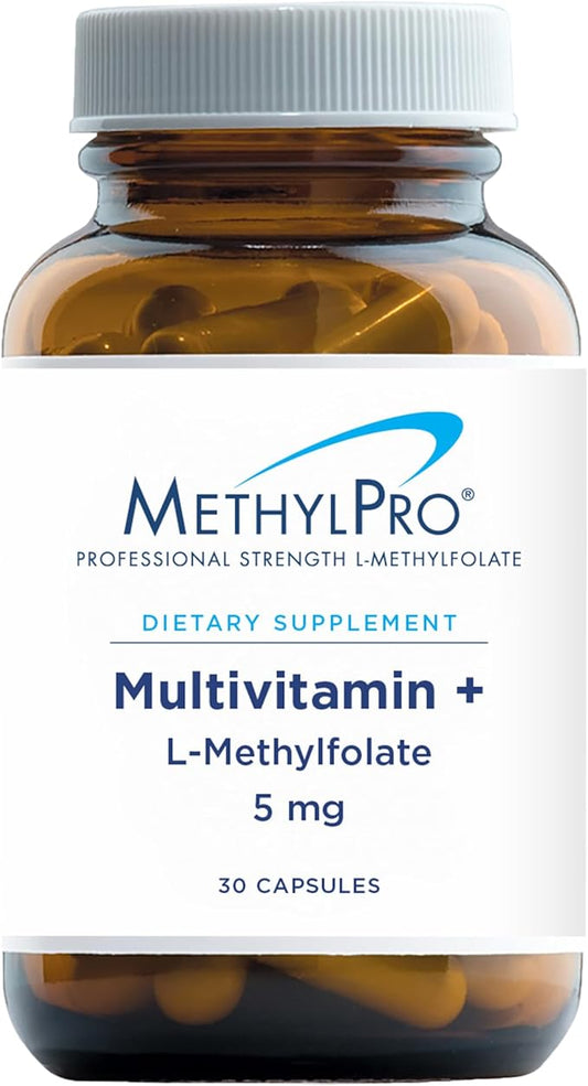 MethylPro Daily Multivitamin + L Methlyfolate 5mg - 2-in-1 Men's & Women's Multivitamin with 5 MTHF Supplement - Promote Balanced Brain Health, Mood, Immune & Energy Support (30 Capsules)