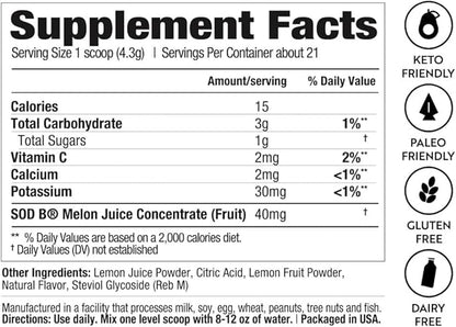 Dr. Kellyann Lemon Sips Citrus Drink Mix (21 Servings) – Strawberry Lemonade Flavor, Sugar-Free Detox, Hydrates Skin, 1 Pack