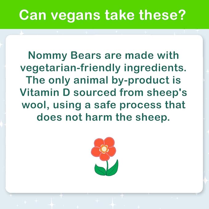 MULTIVITAMIN Gelatin-Free Gummies: for Kids, Children, Teens, Nom Nom Yummy, 3 Delicious Flavors, 11 Essentials, Gluten-Free, Halal Certified, Mommy Approved, Bear Shapes, Vegetarian