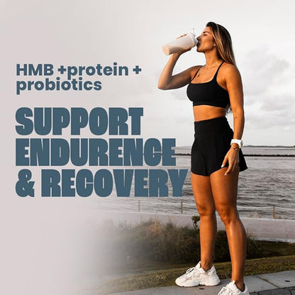 Vegan Protein Powder Vanilla by TASHIE - Organic Plant Based Protein Powder with BCAA, HMB & Probiotics, Zero Sugar, Non-GMO, Gluten Free, Keto-Friendly, NSF Certified - 28 Servings