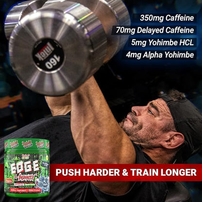 Psycho Pharma Strongest High Stim Preworkout Powder - Edge of Insanity - Most Intense Pre Workout Supplement for Pumps, Strength, Energy and Feel Good Focus. Rivals Famous PWOs of The Past