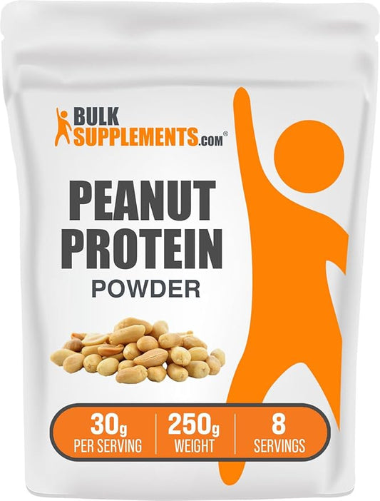 BulkSupplements.com Peanut Flour Protein Powder - Deffated Peanut Flour, Peanut Protein Powder - Peanut Protein Flour, Gluten Free, 30g per Serving, 250g (8.8 oz) (Pack of 1)