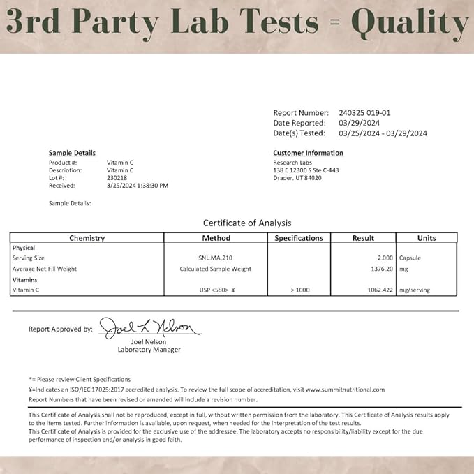 Research Labs Liposomal Vitamin C Supplement w/Enhanced Absorption LipoQuil-C™ | 120 Capsules Immune Support Collagen Booster | High Dose Fat Soluble Vita C 1000mg Buffered | Non GMO, Vegan Pills