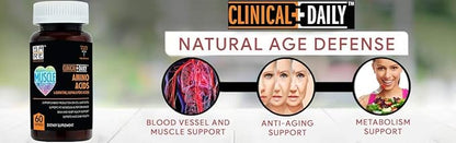 CLINICAL DAILY Acetyl L Carnitine - Alpha Lipoic Essential Amino Acids Supplements Capsules for Women, Men or Elderly- ALCAR ALA Complex Helps Boost Metabolism, Brain, Heart, & Muscle Health- 60 Pills