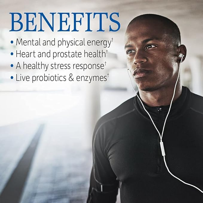 Garden of Life Vitamin Code Whole Food Multivitamin for Men, Fruit & Veggie Blend and Probiotics for Energy, Heart, Prostate Health, 120 Count